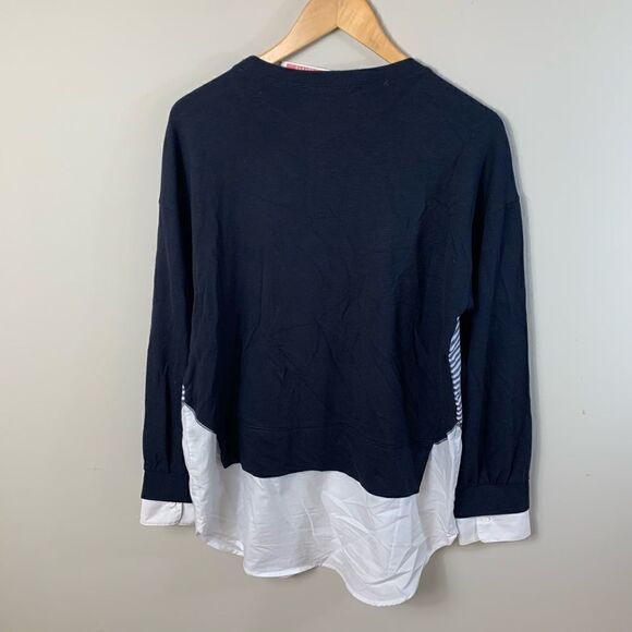 French Connection Kapiti Mixed Media Top - New - M - Picture 4 of 6